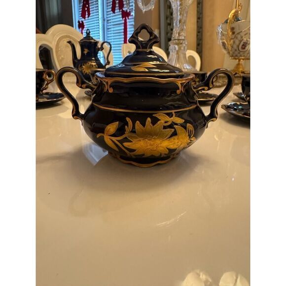 JLMENAU Graf Von Henneberg-Porzellan 1777 Echt Kobalt Germany Coffee Set - Picture 12 of 16